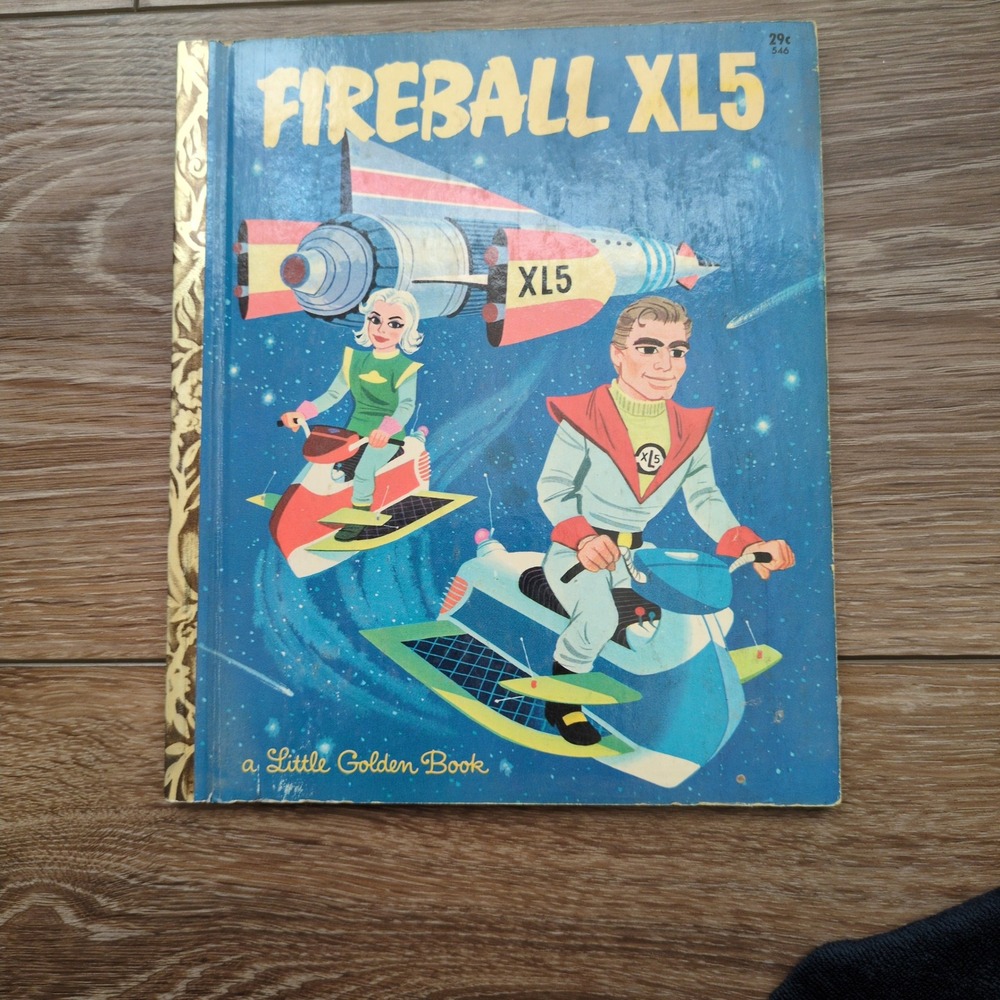 Vtg 1964 Little Golden Book Fireball XL5 Sci-Fi TV Tie-In EUC
